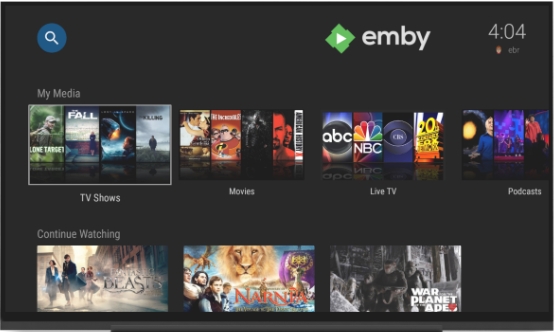 fast and easy for emby for android tv